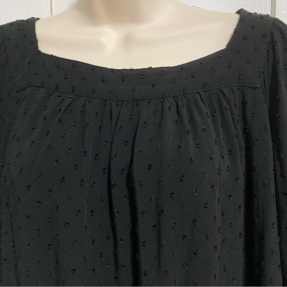 CHELSEA and THEODORE Embroidered Dots Square Neck Babydoll Top Womens XL - Picture 7 of 10